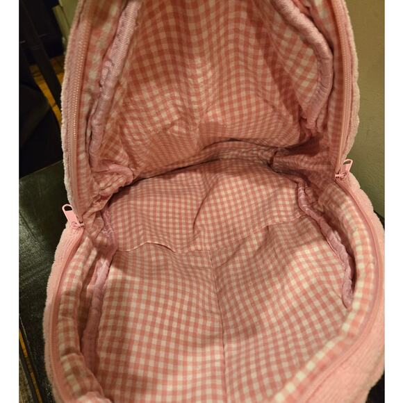 Moon Nude Candy Pink Terry Quilted Backpack 11" x 16" x 5" - Picture 7 of 8